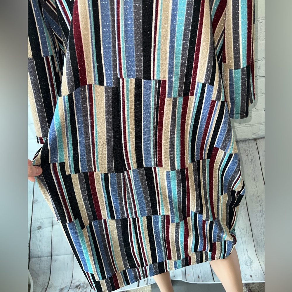 Perfectly Priscilla Multicolor striped long sleeve dress size 3X - Picture 8 of 8